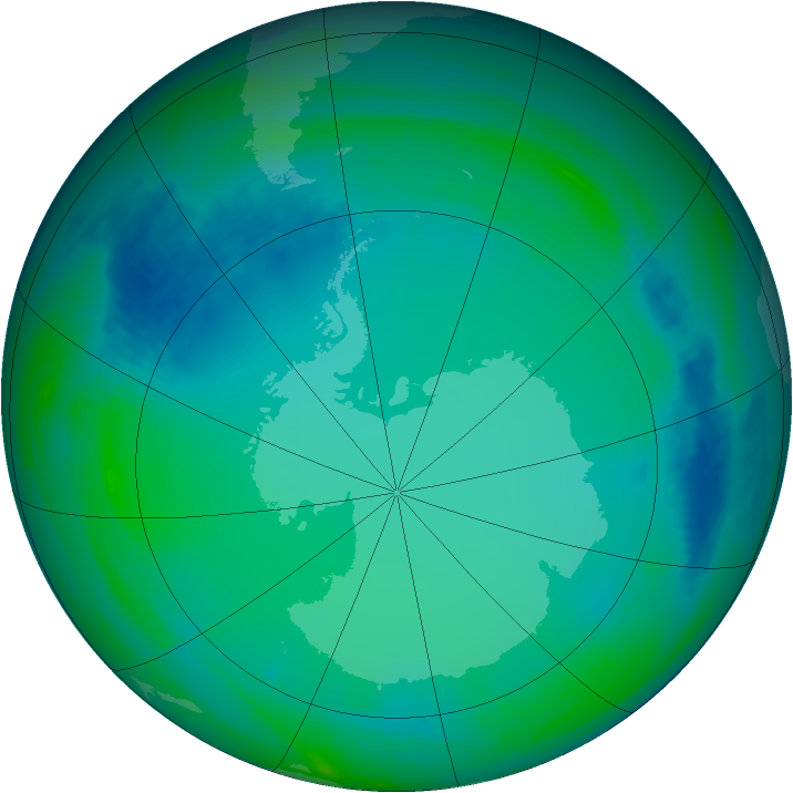 Ozone Map 2000-07-08